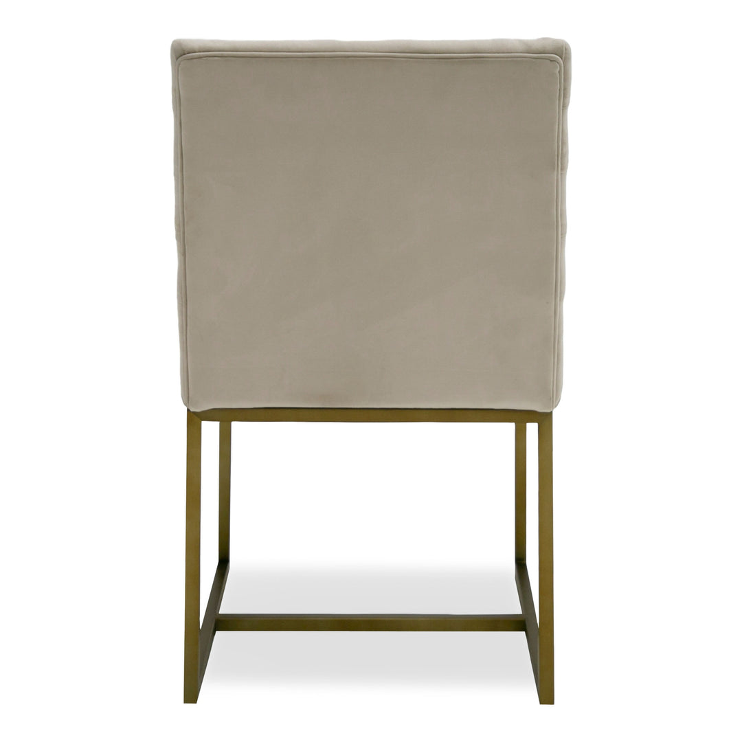 Barker - Modern Beige & Brush Gold Dining Chair (Set of 2)