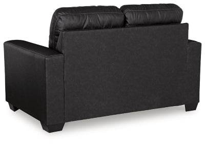 Barlin Mills Loveseat - Black Stationary Loveseat modern furniture Contempo Furniture