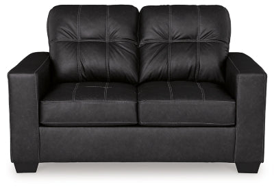 Barlin Mills Loveseat - Black Stationary Loveseat modern furniture Contempo Furniture
