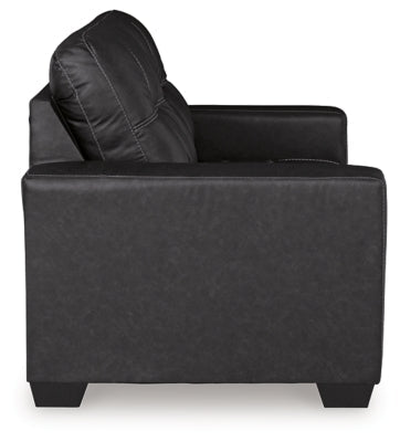 Barlin Mills Loveseat - Black Stationary Loveseat modern furniture Contempo Furniture