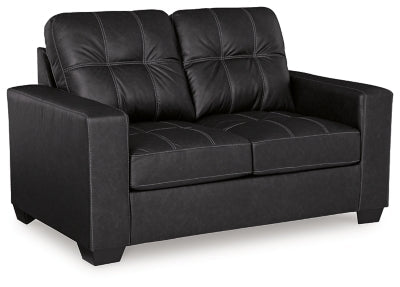 Barlin Mills Loveseat - Black Stationary Loveseat modern furniture Contempo Furniture