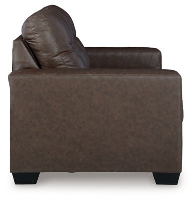 Barlin Mills Loveseat - Dark Brown Stationary Loveseat modern furniture Contempo Furniture