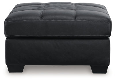 Barlin Mills Oversized Accent Ottoman - Black Accent Ottoman modern furniture Contempo Furniture