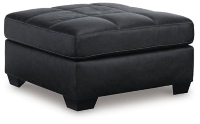 Barlin Mills Oversized Accent Ottoman - Black Accent Ottoman modern furniture Contempo Furniture