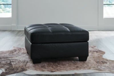 Barlin Mills Oversized Accent Ottoman - Black Accent Ottoman modern furniture Contempo Furniture