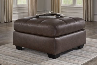 Barlin Mills Oversized Accent Ottoman - Dark Brown Accent Ottoman modern furniture Contempo Furniture