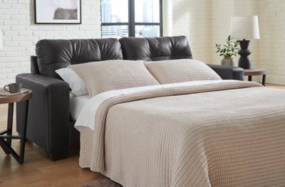 Barlin Mills Queen Sofa Sleeper - Black Sleeper Sofa modern furniture Contempo Furniture
