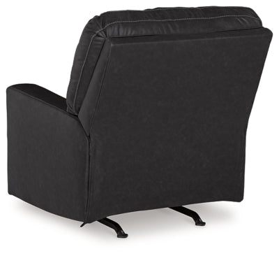 Barlin Mills Recliner - Black Rocker Chair modern furniture Contempo Furniture