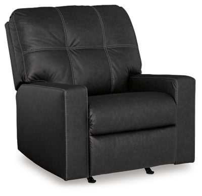 Barlin Mills Recliner - Black Rocker Chair modern furniture Contempo Furniture