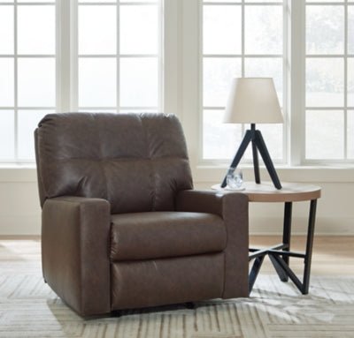 Barlin Mills Recliner - Dark Brown Rocker Chair modern furniture Contempo Furniture