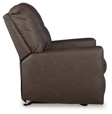 Barlin Mills Recliner - Dark Brown Rocker Chair modern furniture Contempo Furniture