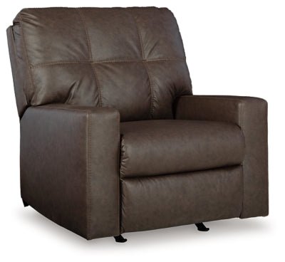 Barlin Mills Recliner - Dark Brown Rocker Chair modern furniture Contempo Furniture