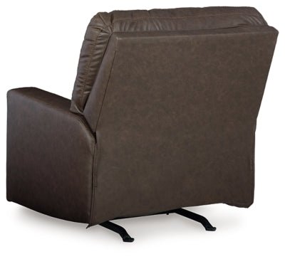 Barlin Mills Recliner - Dark Brown Rocker Chair modern furniture Contempo Furniture