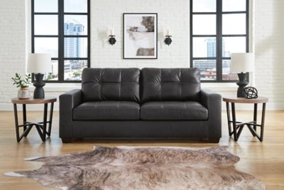 Barlin Mills Sofa - Black Stationary Sofa modern furniture Contempo Furniture
