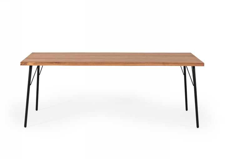 Barnum - Industrial Oak and Black Iron Live Edge Dining Table
