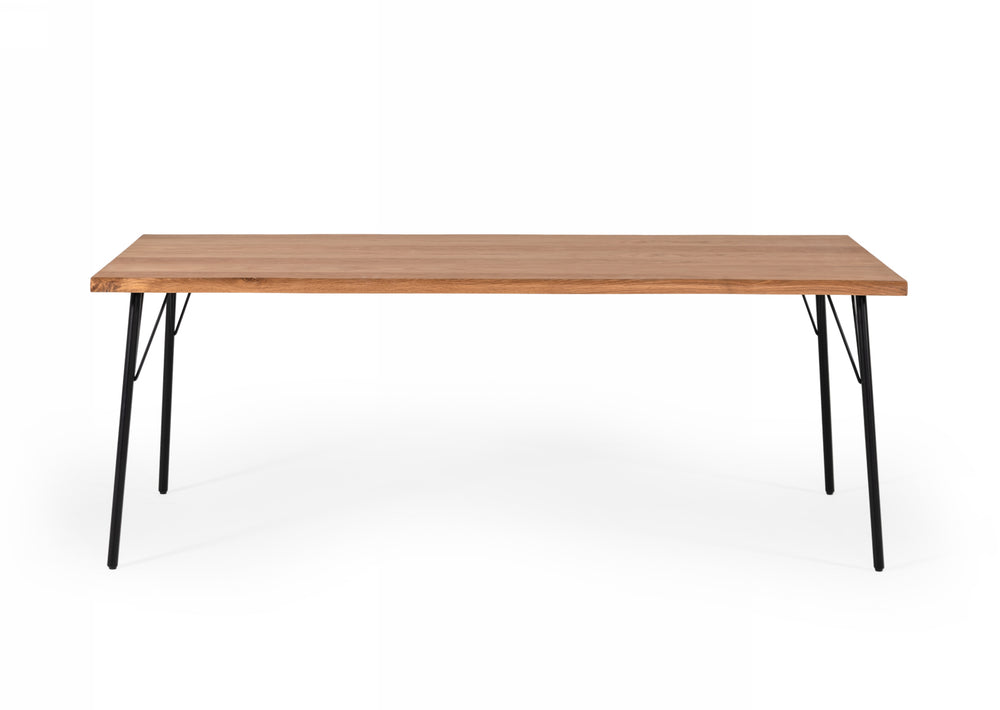 Barnum - Industrial Oak and Black Iron Live Edge Dining Table