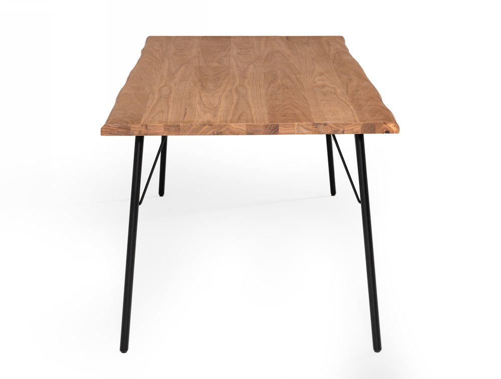 Barnum - Industrial Oak and Black Iron Live Edge Dining Table