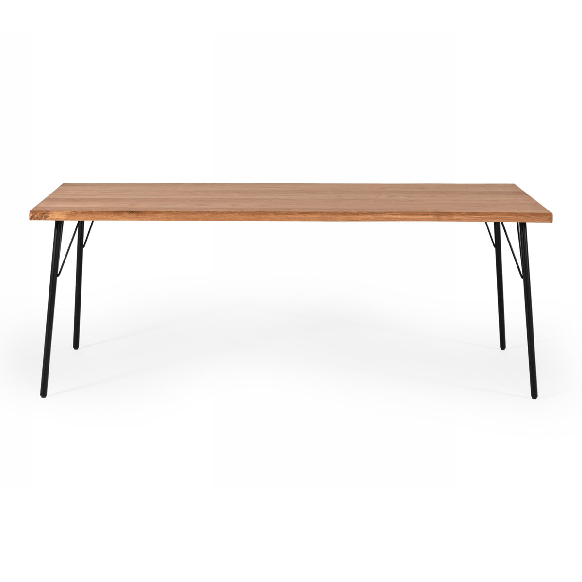 Barnum - Industrial Oak and Black Iron Live Edge Dining Table