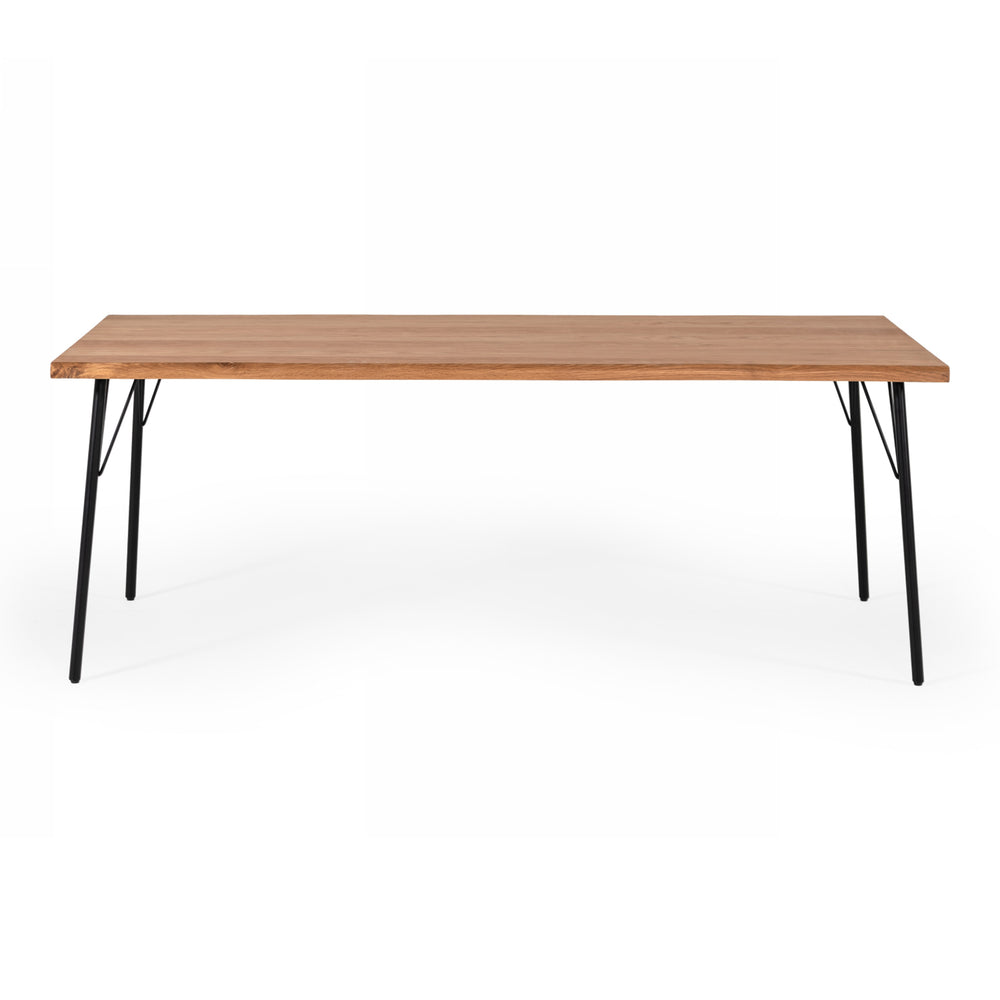 Barnum - Industrial Oak and Black Iron Live Edge Dining Table