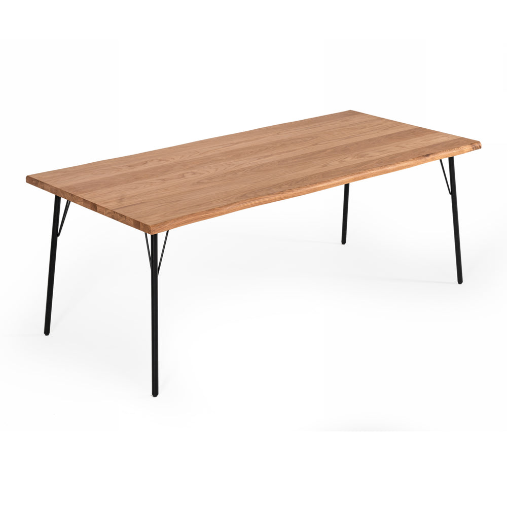 Barnum - Industrial Oak and Black Iron Live Edge Dining Table
