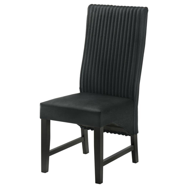 Barrand - Upholstered Dining Side Chair (Set of 2) - Black Chair Set modern furniture Contempo Furniture