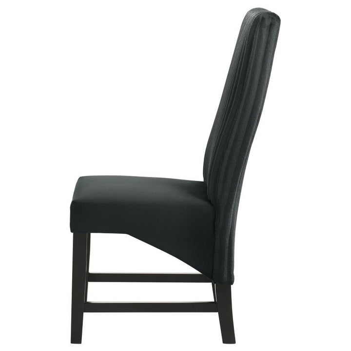 Barrand - Upholstered Dining Side Chair (Set of 2) - Black Chair Set modern furniture Contempo Furniture