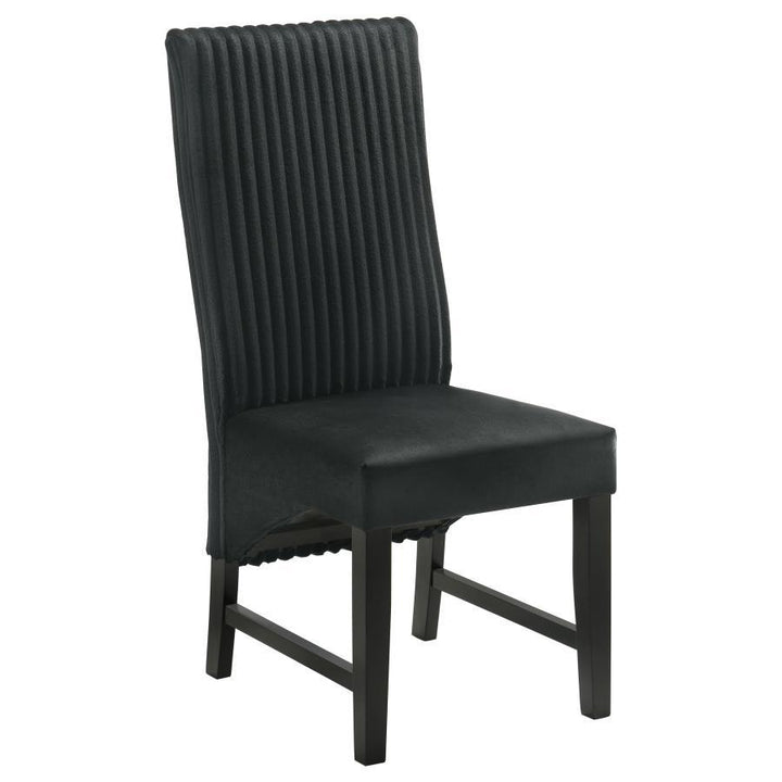 Barrand - Upholstered Dining Side Chair (Set of 2) - Black Chair Set modern furniture Contempo Furniture