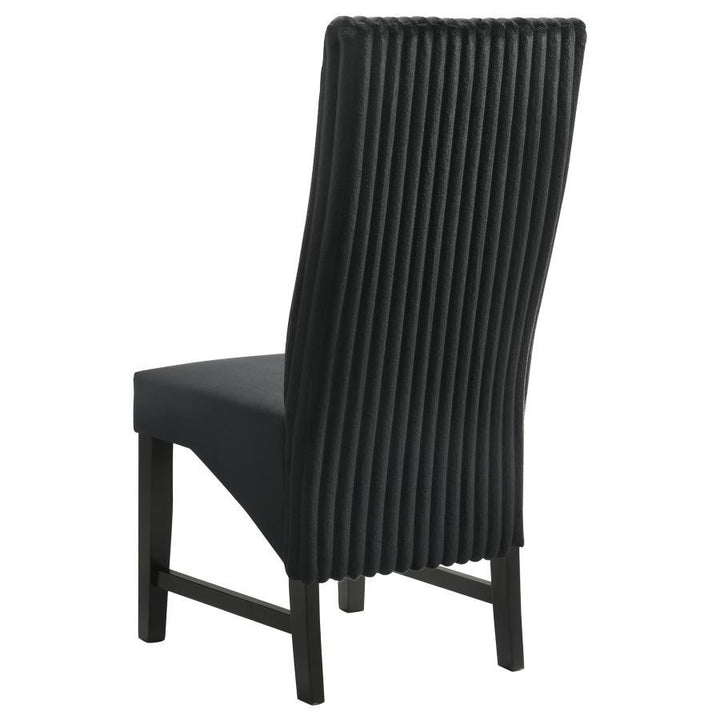 Barrand - Upholstered Dining Side Chair (Set of 2) - Black Chair Set modern furniture Contempo Furniture