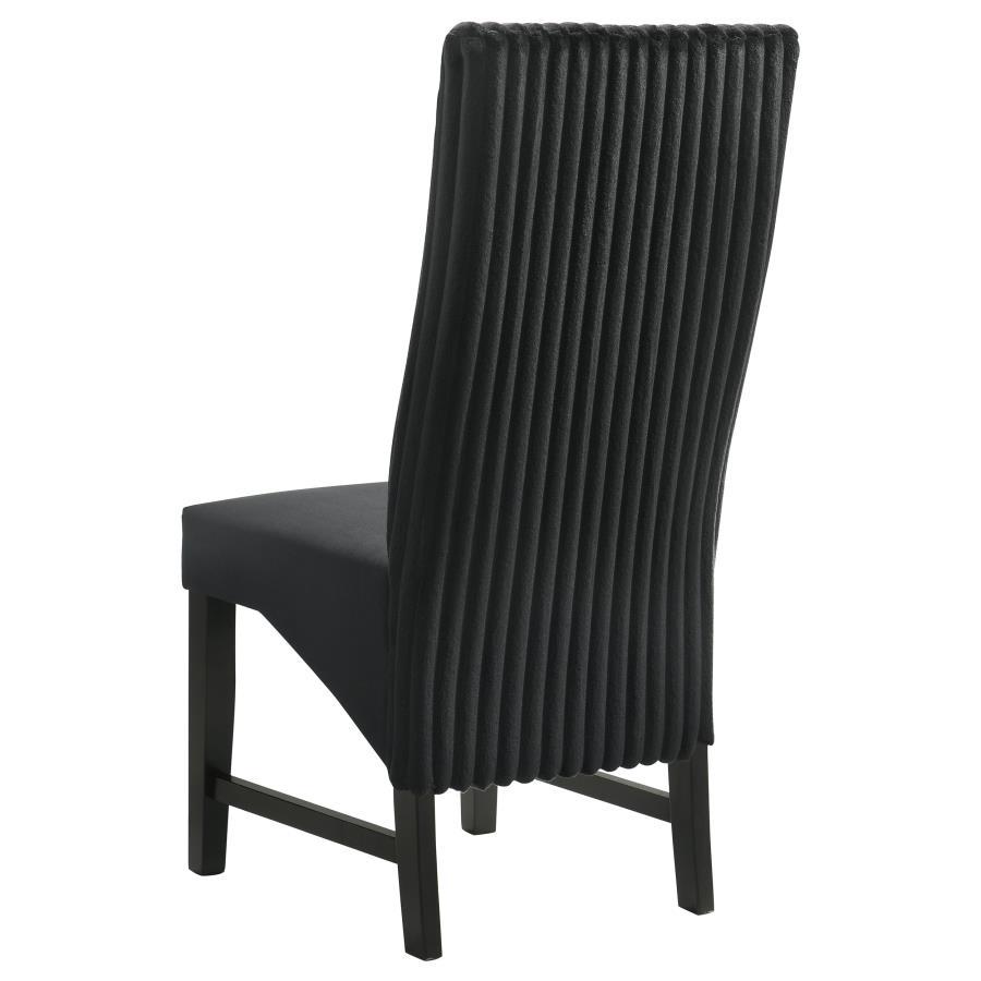 Barrand - Upholstered Dining Side Chair (Set of 2) - Black Chair Set modern furniture Contempo Furniture