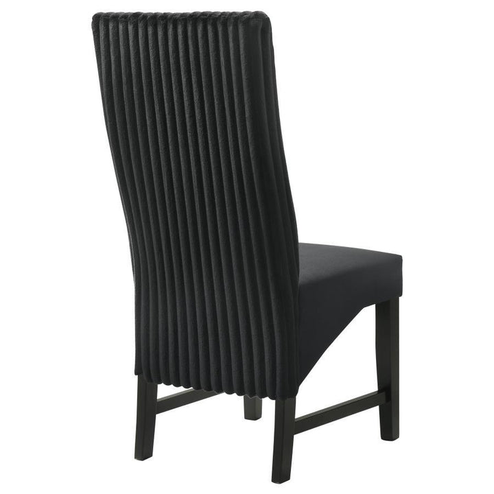 Barrand - Upholstered Dining Side Chair (Set of 2) - Black Chair Set modern furniture Contempo Furniture