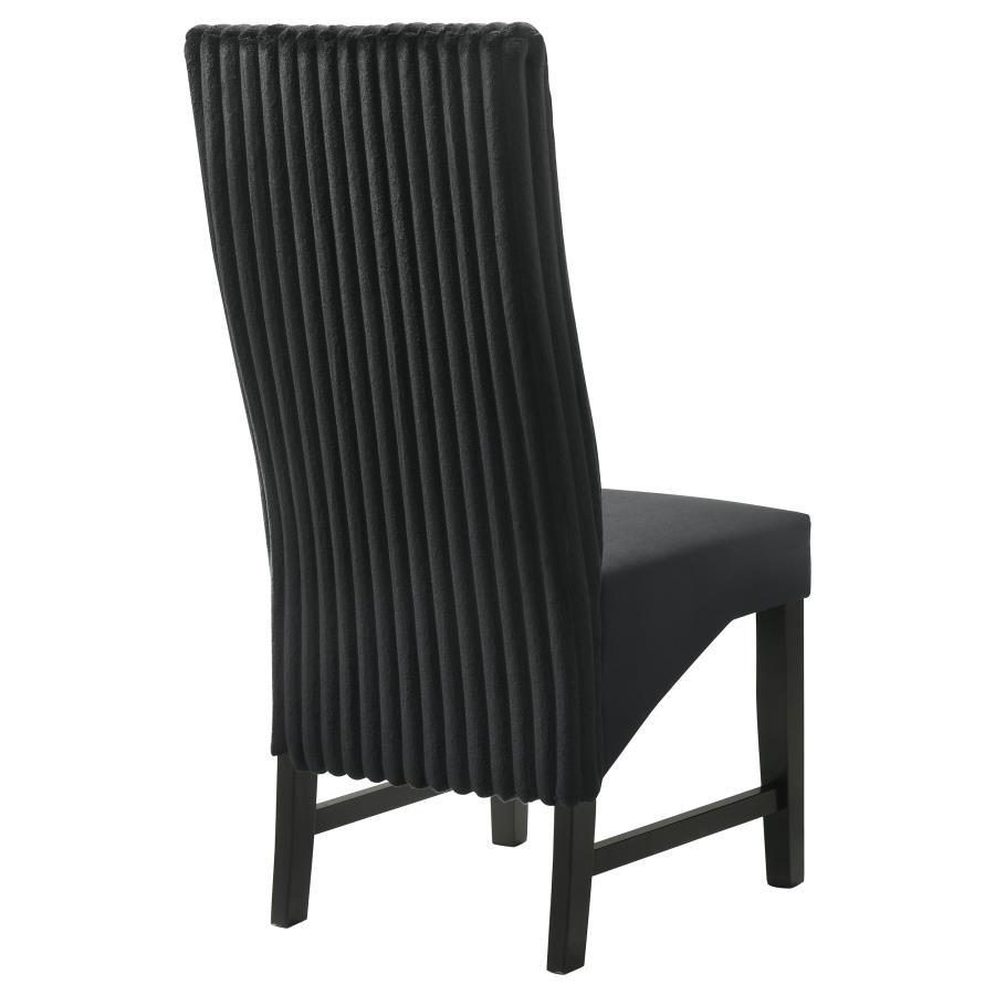 Barrand - Upholstered Dining Side Chair (Set of 2) - Black Chair Set modern furniture Contempo Furniture