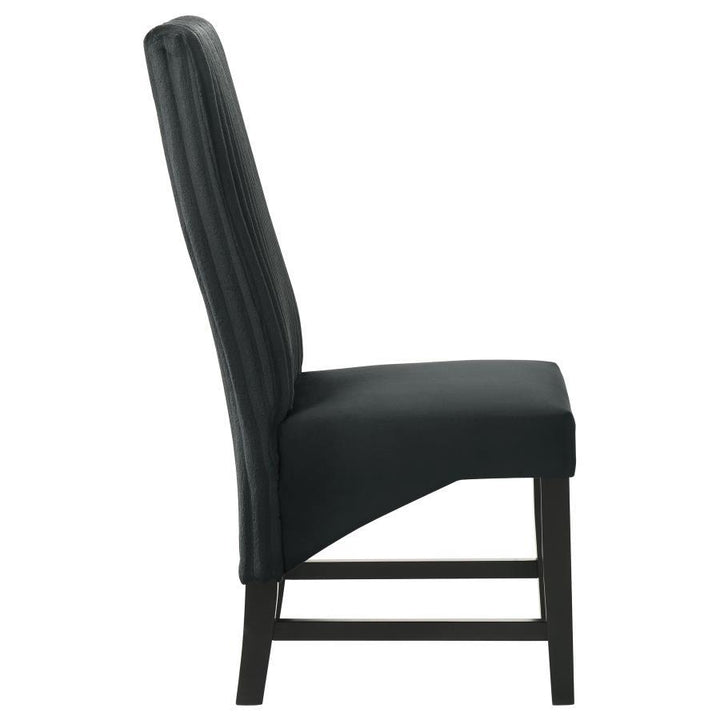 Barrand - Upholstered Dining Side Chair (Set of 2) - Black Chair Set modern furniture Contempo Furniture