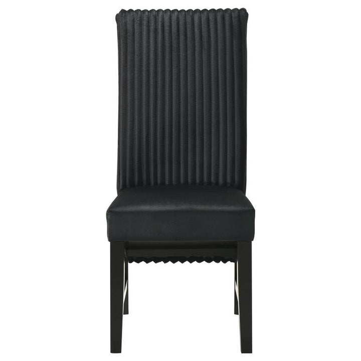 Barrand - Upholstered Dining Side Chair (Set of 2) - Black Chair Set modern furniture Contempo Furniture