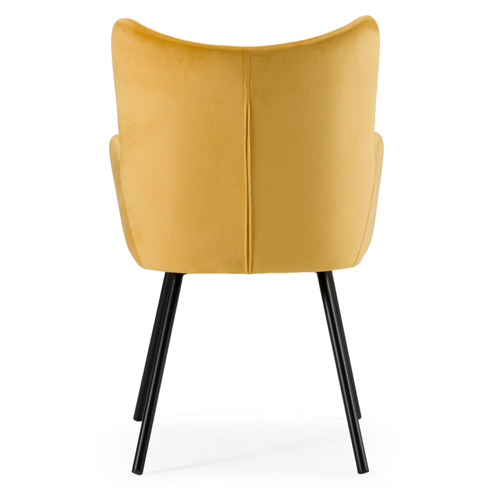 Barrett  Modern Yellow Velvet Dining Chair