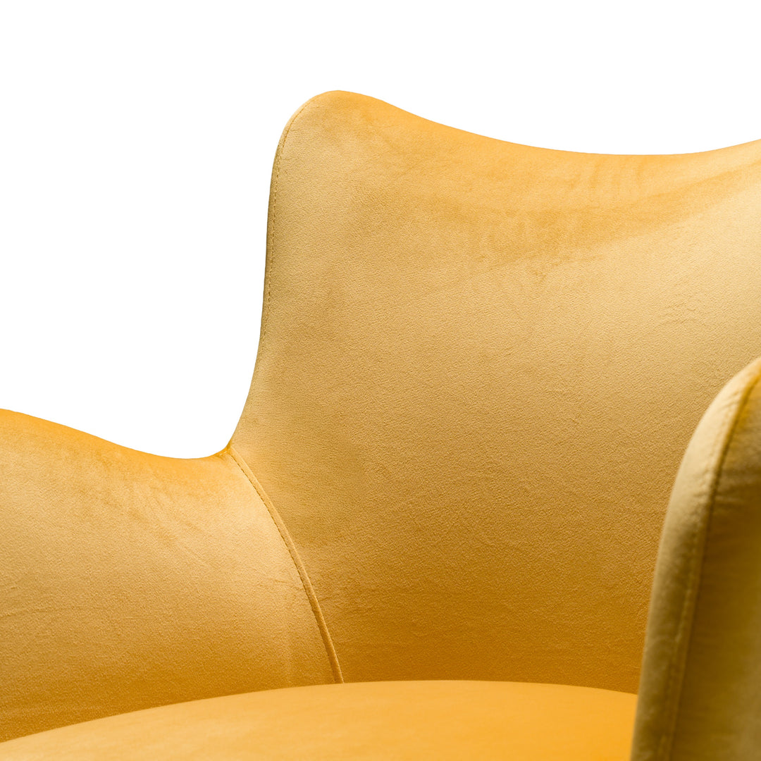 Barrett  Modern Yellow Velvet Dining Chair