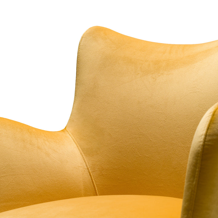 Barrett  Modern Yellow Velvet Dining Chair