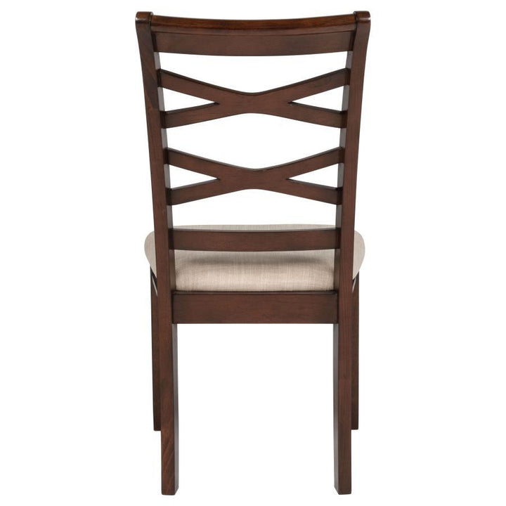Barton - 5 Piece Round Wood Dining Table Set - Dark Brown 5 - Piece Dining Room Set modern furniture Contempo Furniture