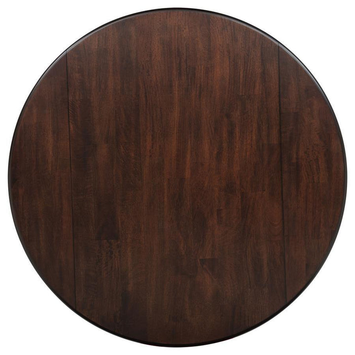 Barton - 5 Piece Round Wood Dining Table Set - Dark Brown 5 - Piece Dining Room Set modern furniture Contempo Furniture