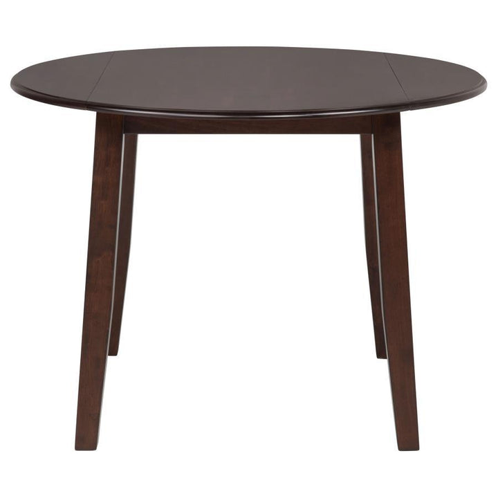 Barton - 5 Piece Round Wood Dining Table Set - Dark Brown 5 - Piece Dining Room Set modern furniture Contempo Furniture