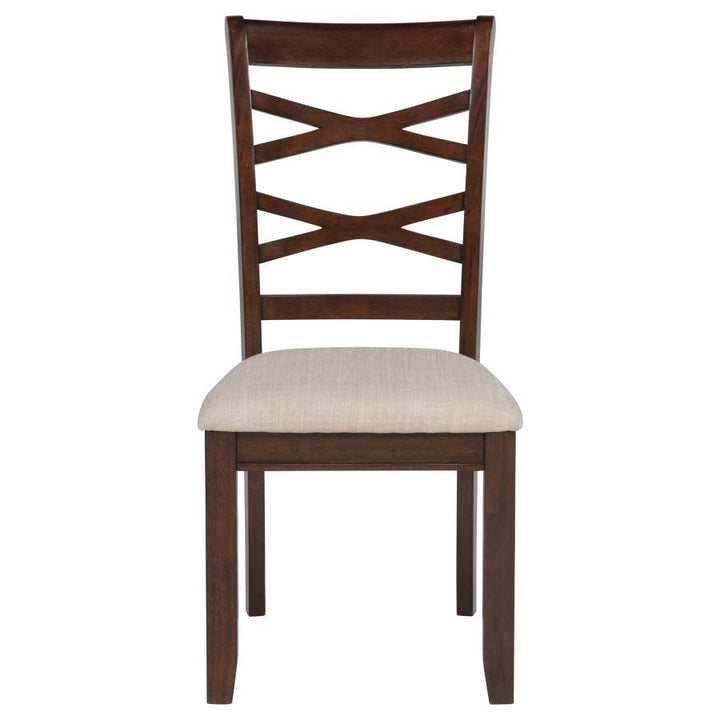 Barton - 5 Piece Round Wood Dining Table Set - Dark Brown 5 - Piece Dining Room Set modern furniture Contempo Furniture