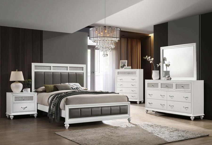Barzini - 2 - Drawer Nightstand - White Accent Nightstand modern furniture Contempo Furniture