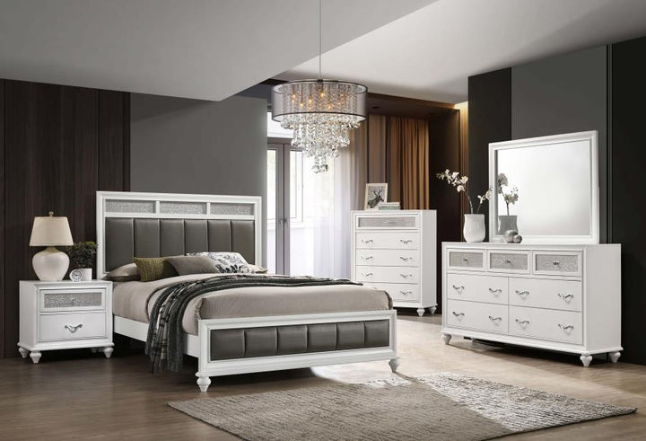 Barzini - 2 - Drawer Nightstand - White Accent Nightstand modern furniture Contempo Furniture