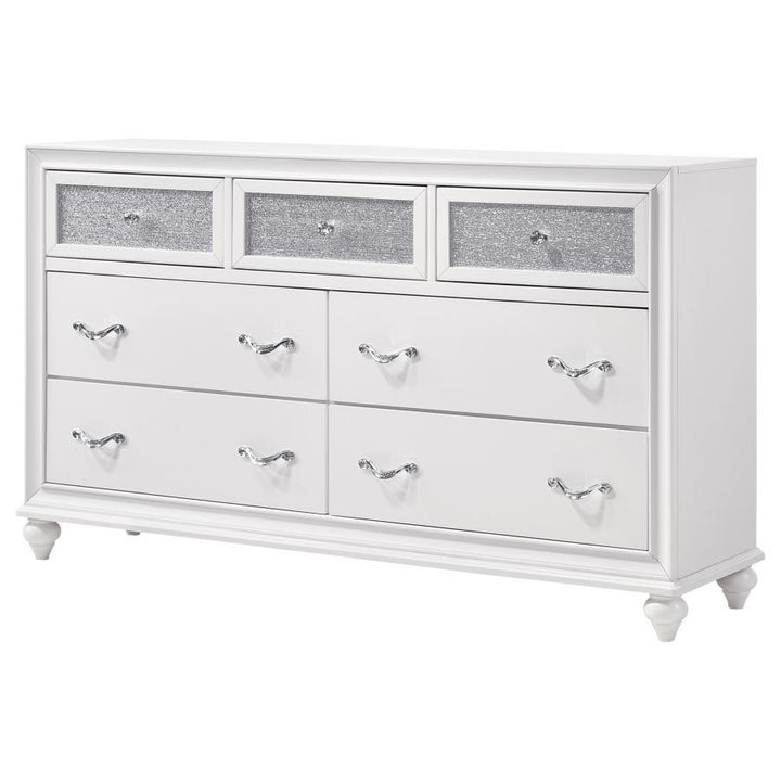 Barzini - 7 - Drawer Dresser - White Dressers modern furniture Contempo Furniture