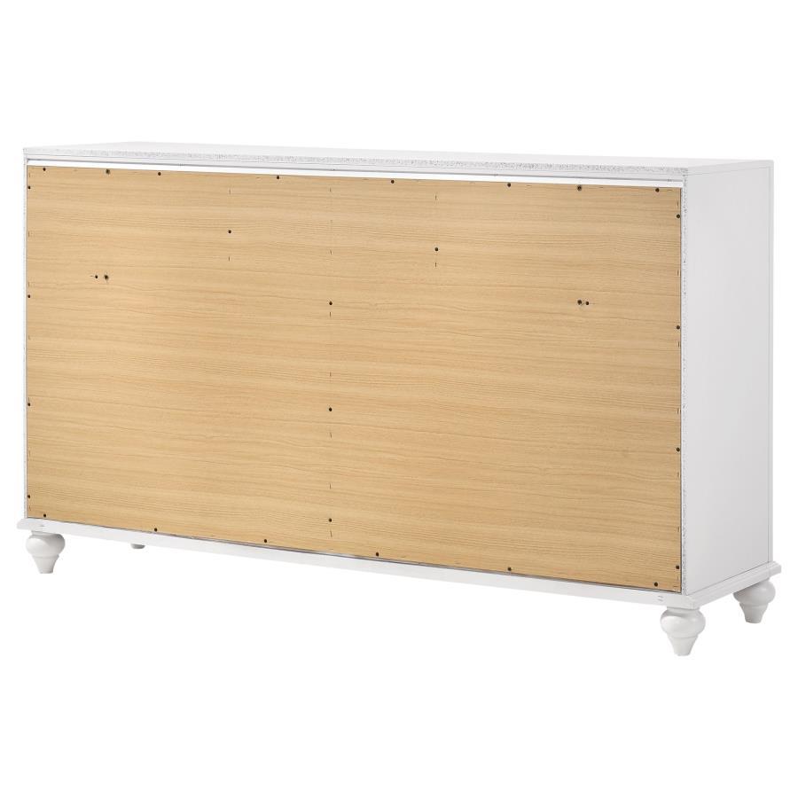 Barzini - 7 - Drawer Dresser - White Dressers modern furniture Contempo Furniture