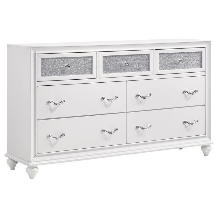 Barzini - 7 - Drawer Dresser - White Dressers modern furniture Contempo Furniture
