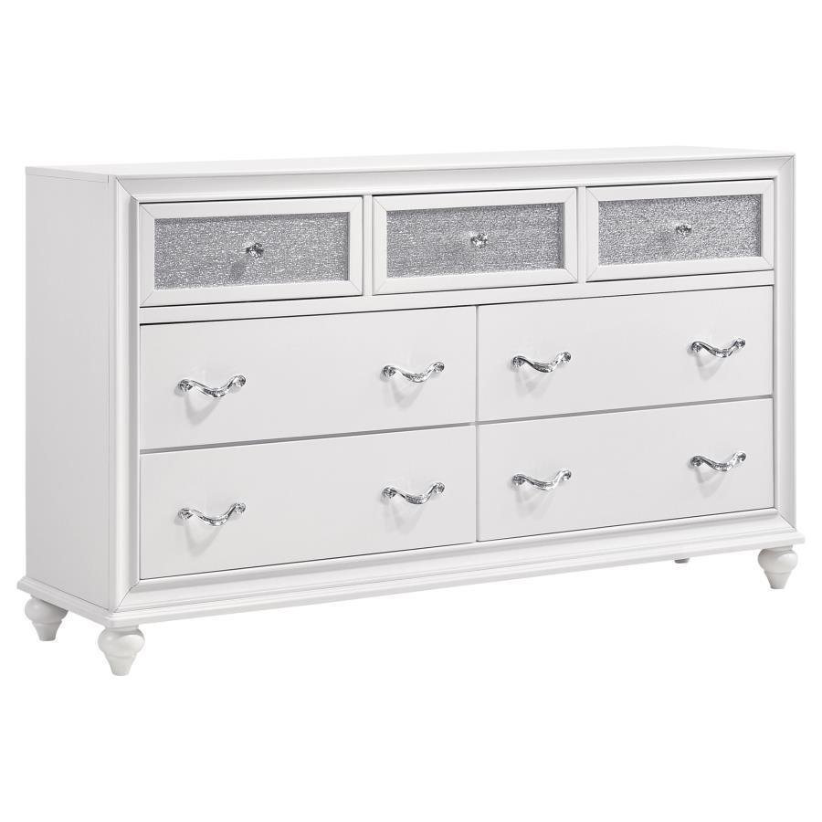 Barzini - 7 - Drawer Dresser - White Dressers modern furniture Contempo Furniture