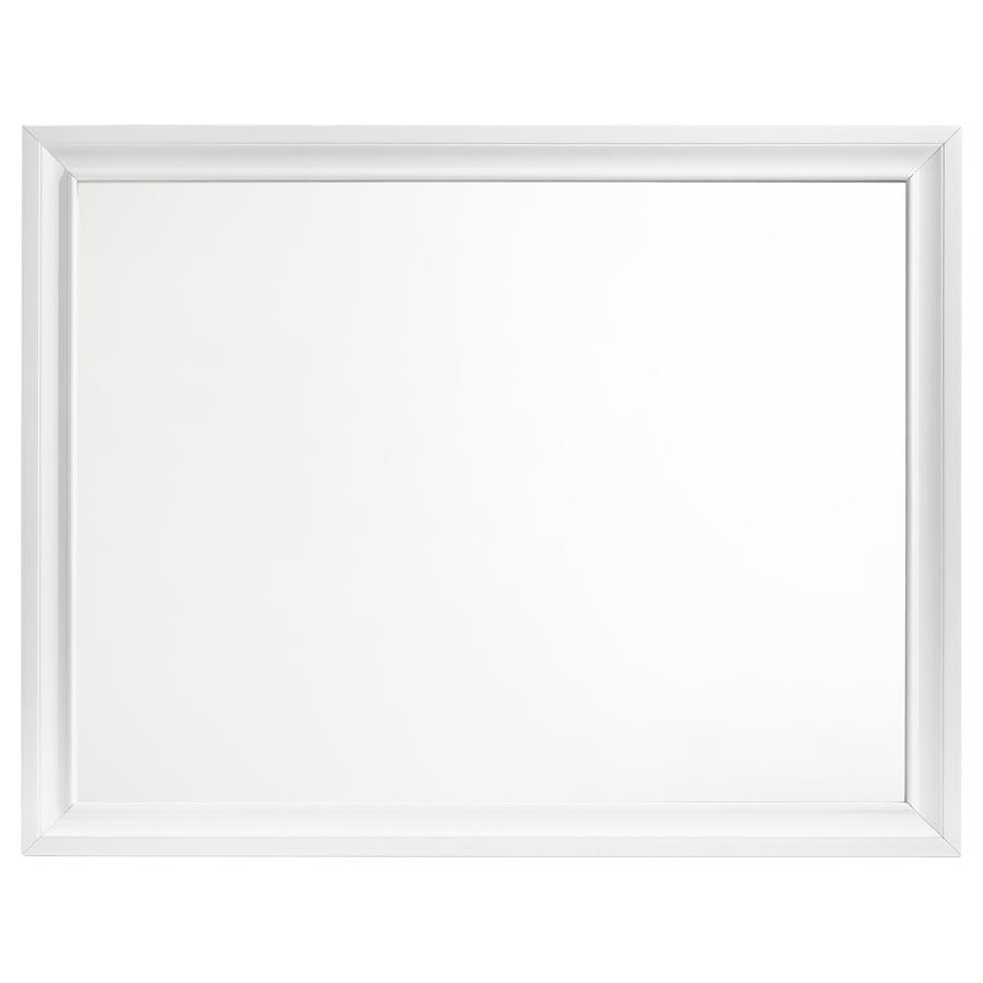 Barzini - Dresser Mirror - White Mirror modern furniture Contempo Furniture