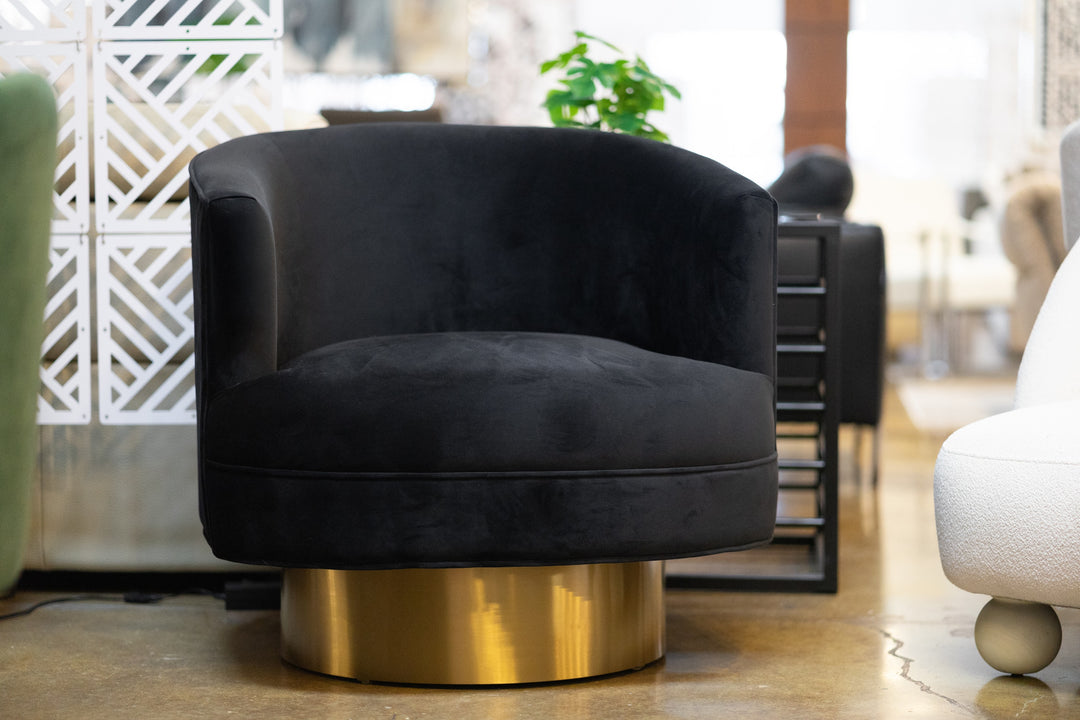 Basalt - Modern Black Fabric Accent Chair
