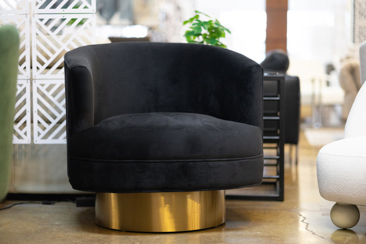 Basalt - Modern Black Fabric Accent Chair