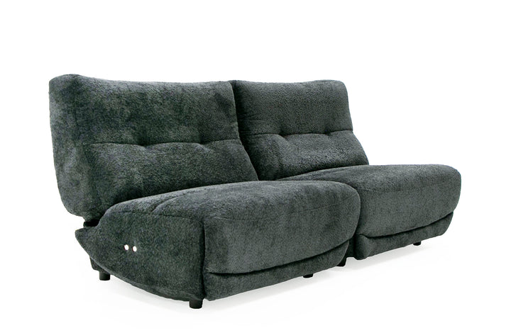 Basil  Modern Dark Grey Fabric Large Electric Recliner Chair